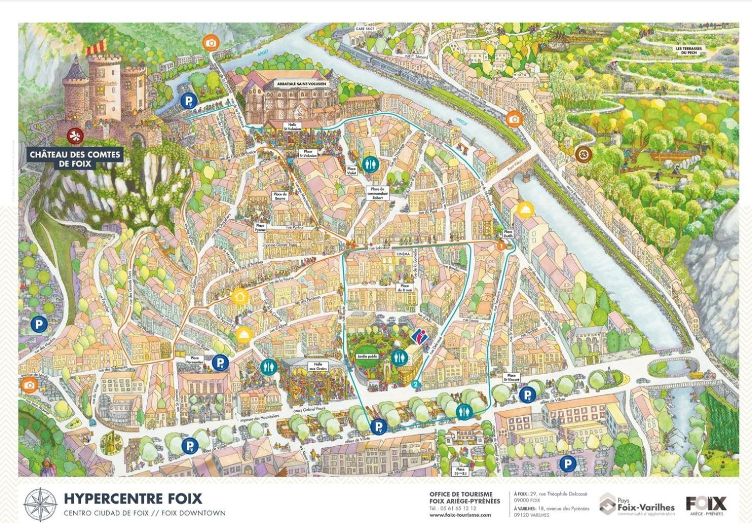 Triplex Avec Vue Sur Place Du Centre Historique. Фоа Екстериор снимка